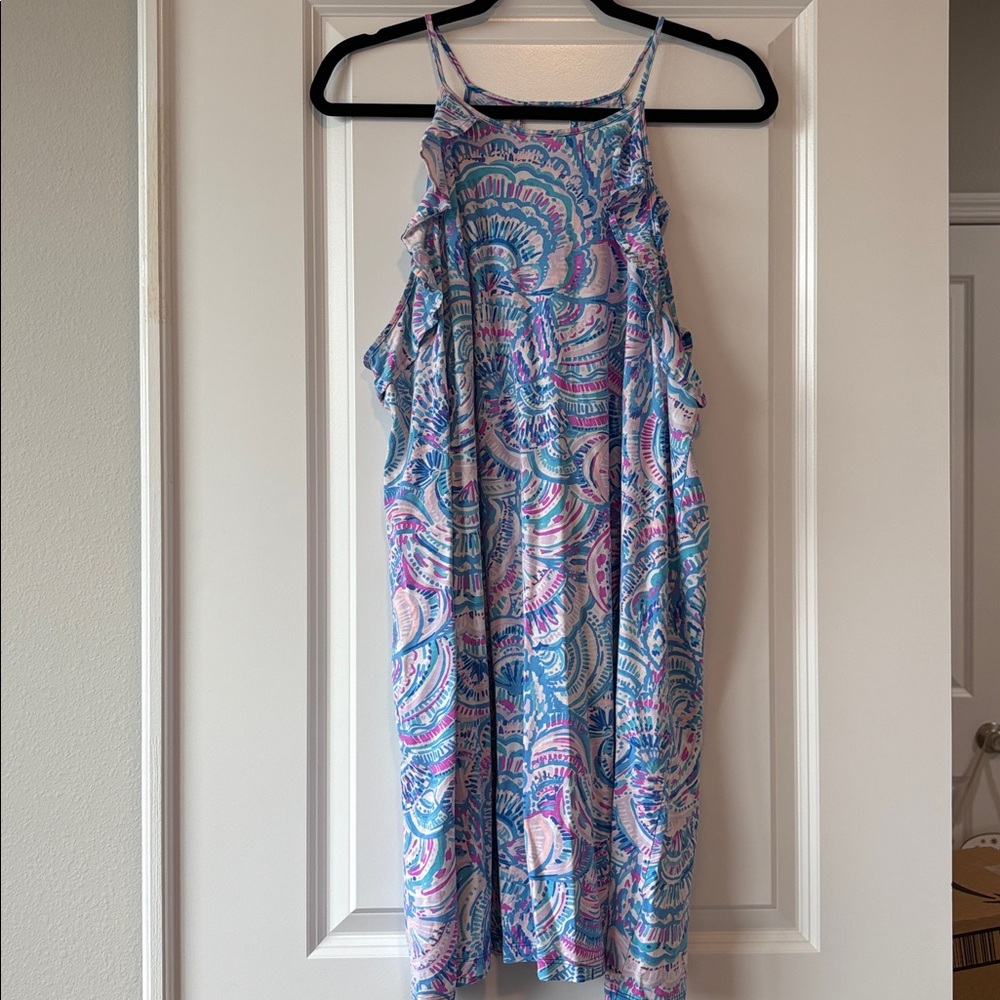Lilly Pulitzer Billie Dress in Happy As A Clam print womens XL